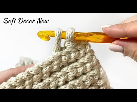 Видео: 🤗 Самый легкий плотный узор крючком для новичков | Soft Decor New