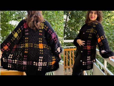 Видео: Бохо стиль! 🧶 Вязаный кардиган с тканым эффектом #crochet #diy