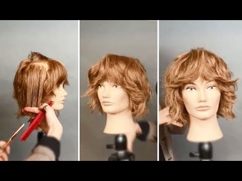 Видео: Как сделать стрижку бикси и короткую ступенчатую стрижку боб | Текстурированная стрижка бикси