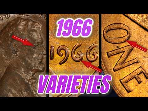 Видео: Разновидности центов Линкольна 1966 года, на которые стоит обратить внимание