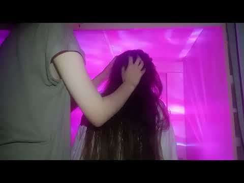 Видео: асмр массаж головы, спины//расчёсывание волосы