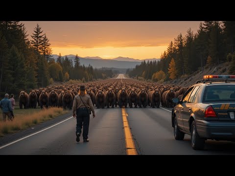 Видео: Сотни медведей перекрыли Йеллоустонское шоссе — и то, что произошло дальше, потрясло всех!