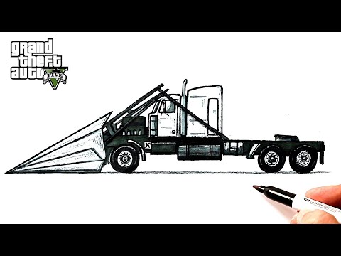 Видео: Как нарисовать грузовик Таран из ГТА 5