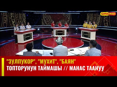 Видео: "Зулпукор", "Мухит", "Баян" топторунун таймашы // МАНАС ТААНУУ // 2024