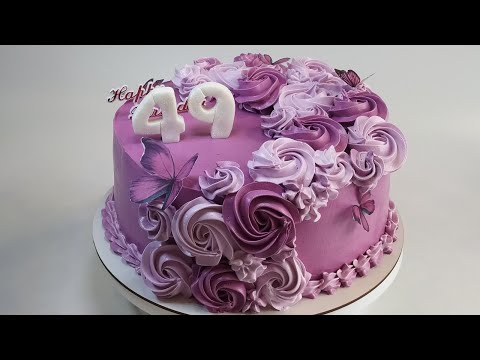 Видео: Торт для женщины Сиреневое наслаждение!