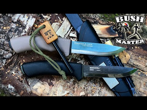 Видео: Китай против Швеции. Нож Tuotown Forester 2 против Mora Bushcraft Black.