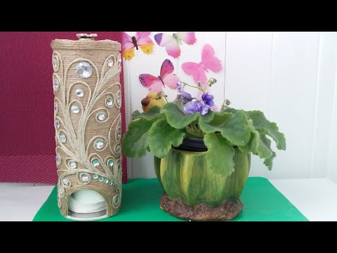 Видео: Органайзер для ватных дисков, в технике ДЖУТОВАЯ ФИЛИГРАНЬ.