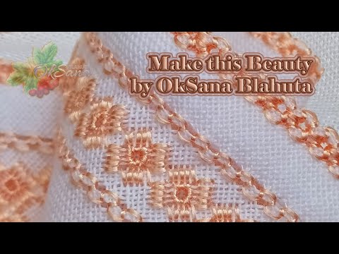 Видео: Ажурна кайма та підрублення краю вишивки І Openwork border. Hand Embroidery