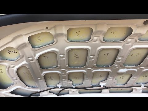 Видео: Виброизоляция капота Тойота Камри 70. Производство работ.