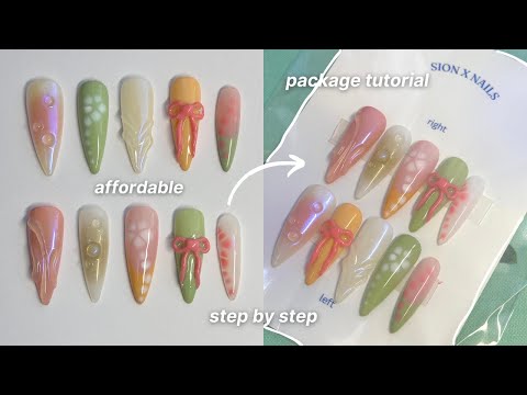 Видео: как сделать накладки дома ˚୨୧⋆｡˚ ⋆ часть 1 весенние дизайны + товары Amazon