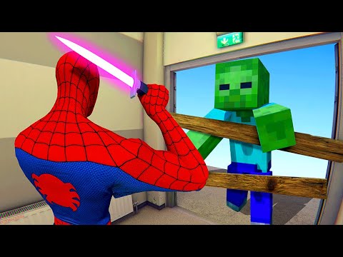 Видео: Строительство базы против зомби в MINECRAFT — Bonelab VR Mods