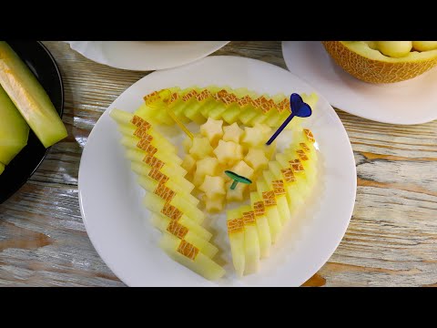 Видео: КАК НАРЕЗАТЬ ДЫНЮ красиво и быстро. 3 способа. How to Make melon  Decoration