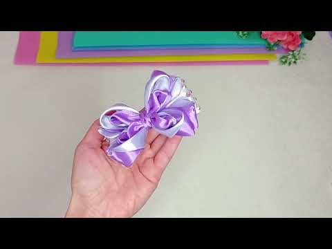 Видео: WOW! Делаем бантики из ленты 2,5 см. Нежное сочетание лент 🎀