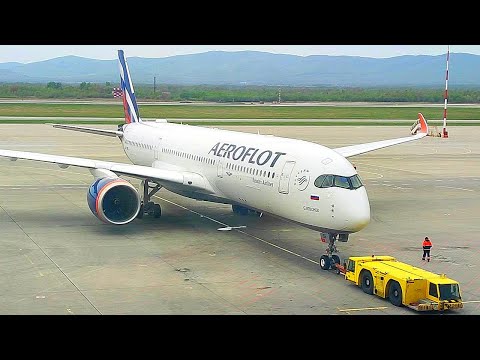 Видео: Airbus A350-900 Аэрофлот. Перелёт Владивосток-Москва. Посадка целиком.