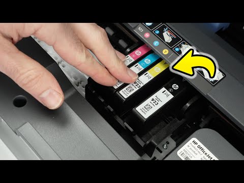 Видео: Как заправить картриджи в HP OfficeJet Pro 8135e, 8139e, 8132e, 8134e, 8138e, 9125e, 8130e