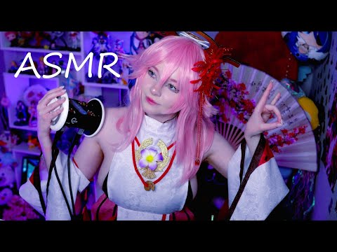 Видео: АСМР На 3DIO | Разные Триггеры с косплеем Яэ Мико | ASMR On 3 DIO with Yae Miko🍑