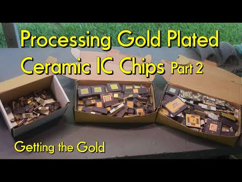 Видео: Извлечение золота из килограммов керамических микросхем, часть 2 #золото #извлечениезолота #лом #...