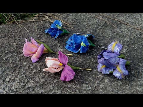 Видео: 2 способа лепки Ирисов.Лепка ирисов при помощи фольги.Ирисы из полимерной глины мастер класс🌺