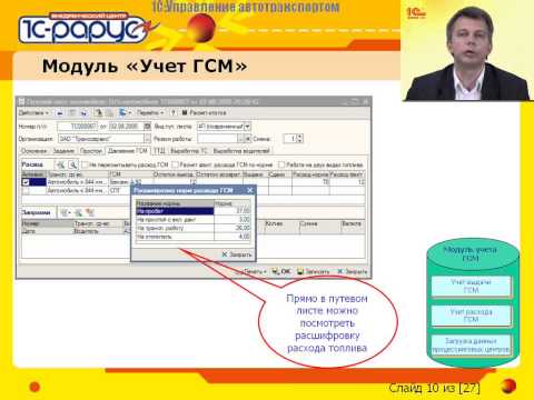 Видео: Обзор решения 1С управление автотранспортом