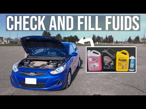 Видео: Как проверить и залить жидкости [ПОЛНОЕ РУКОВОДСТВО] - Hyundai Accent (2012-2017)