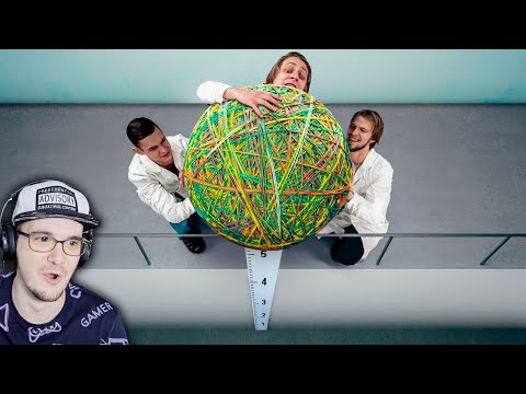 Видео: МАМИКС ► СДЕЛАЛИ ПОПРЫГУНЧИК ИЗ 30 000 КАНЦЕЛЯРСКИХ РЕЗИНОК ( It's Mamix ) | Реакция