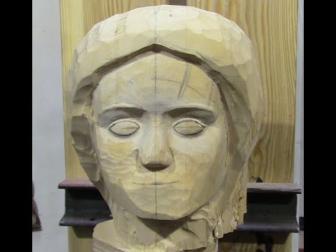 Видео: Резьба человеческой головы .часть 3