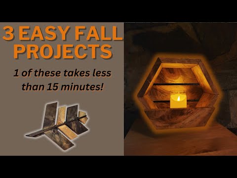 Видео: 3 осенних проекта из древесных отходов стоимостью менее 5$, которые продаются БЫСТРО!