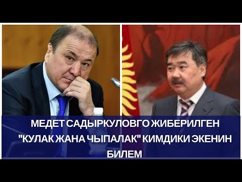 Видео: Медет Садыркуловго жиберилген "кулак жана чыпалак" кимдики экенин билем (Мелис Турганбаев)