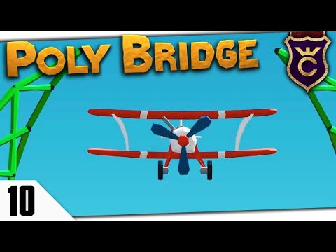 Видео: МОСТ ПОД САМОЛЁТОМ #10 Poly Bridge