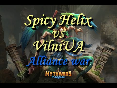 Видео: Spicy Helix vs VilniUA. Битва альянсов в Mythwars & Puzzles