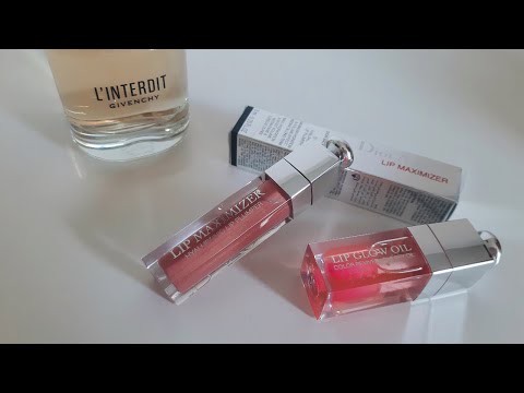 Видео: Обзор| DIOR Lip Maximizer 012, Lip Oil Glow 001 + GIVENCHY L'Interdit