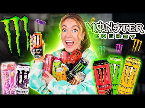 Видео: Пробую ВСЕ Вкусы ЭНЕРГЕТИКА MONSTER ENERGY! + смешала их ВСЕ!