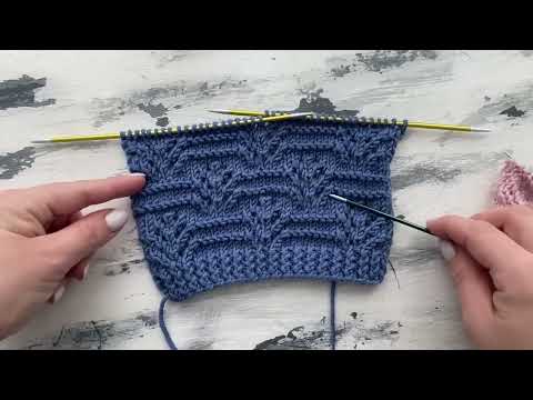 Видео: Красивый ажурный узор спицами для вязания джемперов и кардиганов.