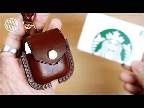 Видео: Я сделал кожаный чехол для Airpods с картой Starbucks | ASMR