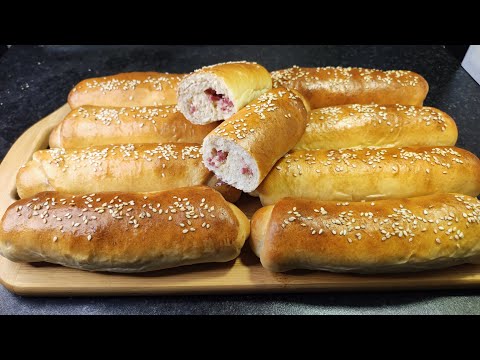 Видео: БУЛОЧКИ с СЫРОМ  и КОЛБАСОЙ / Простая домашняя выпечка/