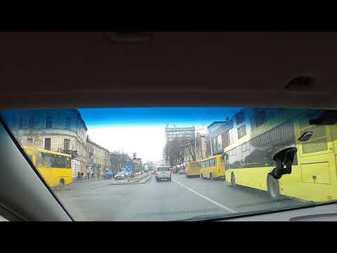 Видео: Вождение автомобиля по городу Львов от первого лица