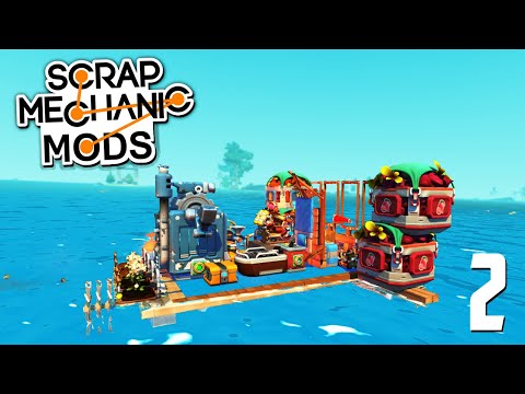 Видео: ДОПЛЫТЬ до КОНЦА КАРТЫ и ВЫЖИТЬ! | SCRAP MECHANIC RAFT MOD. Часть 2