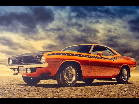 Видео: Уроки фотошопа \ Постер с ретро-автомобилем