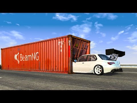 Видео: МАШИНЫ ПРОТИВ КОНТЕЙНЕРА - BeamNG Drive