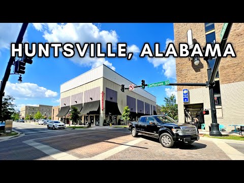 Видео: Автопутешествие по Алабаме, США - Центр города Хантсвилл, Алабама - 4K