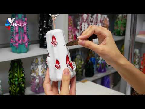 Видео: РЕЗНАЯ СВЕЧА "Сердце" ОТ ДИМСИ