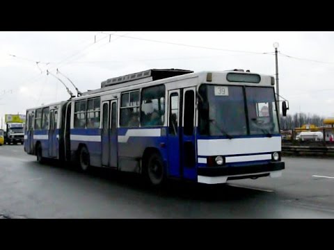 Видео: Троллейбусы ЮМЗ Т1, Т2 и Е186 в Киеве