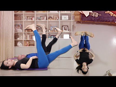 Видео: УПРАЖНЕНИЯ ДЛЯ НОГ ЛЕЖА + РАСТЯЖКА