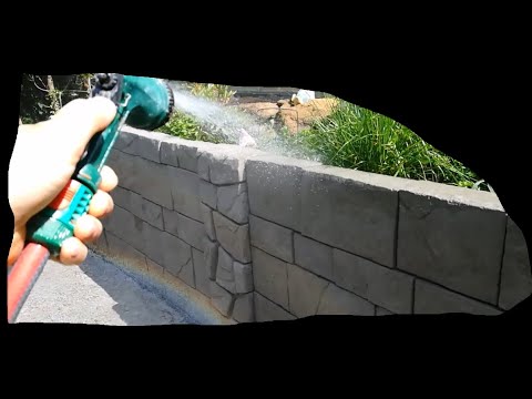 Видео: Ещё один забор из арт бетона в копилку.