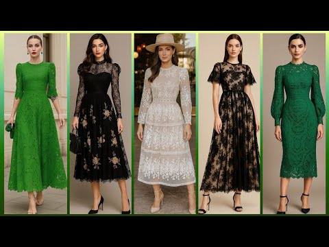 Видео: Элегантные кружевные платья | Вечные стили на любой случай