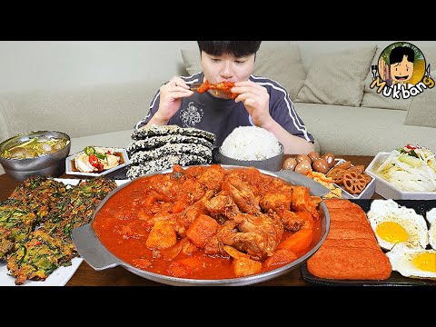 Видео: ASMR MUKBANG | Огромная Тушеная курица, колбаса, корейская домашняя еда рецепт ! принимать пищу
