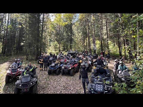 Видео: Пермь 30 квадроциклов выехали прокатиться ATV offroad mud aodes stels cfmoto brp сокол #запрудклуб