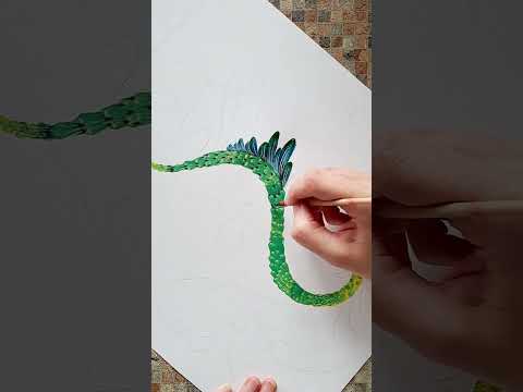 Видео: Новорічний майстер клас -  2024 - рік Дракона. Петриківський розпис.  Drawing lessons. Draw a Dragon