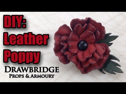 Видео: Сделай сам: как сделать мак из кожи — Как сделать цветы из кожи