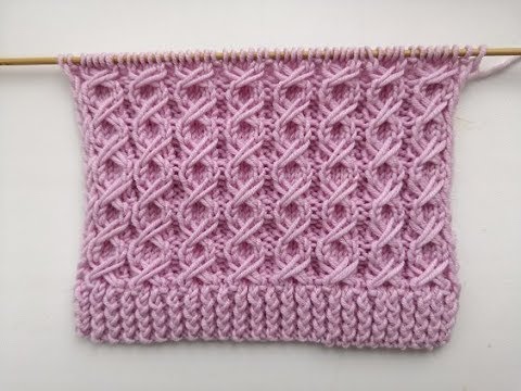 Видео: Узор спицами для вязания шапки, свитера, кардигана